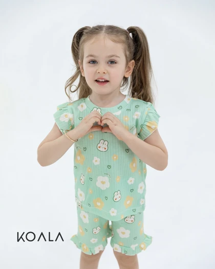 ست راحتی تاپ و شلوارک مادر و دختر KOALA دخترانه s00909