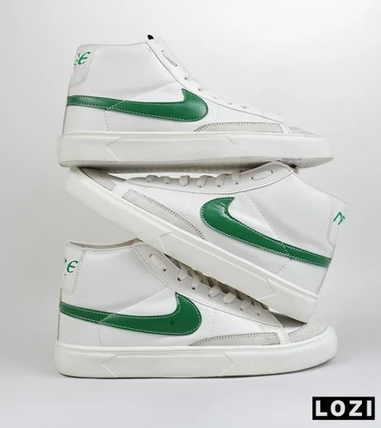 کفش کتانی ساق‌دار سفید سبز مردانه نایک NIKE blazer