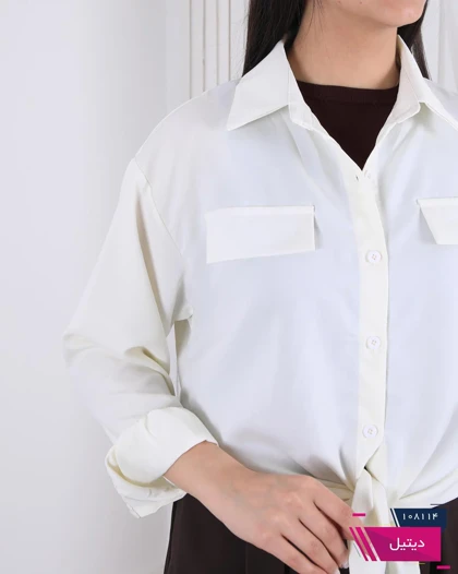 شومیز وارداتی گره‌ای جیب نما FASHION