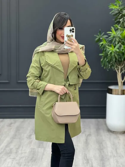 بارانی چهاردکمه یقه دوبل
