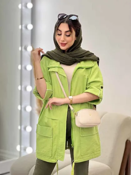 مانتو جلو زیپ پایین گت