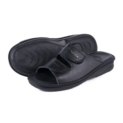 صندل چرم مردانه مدل چسبی