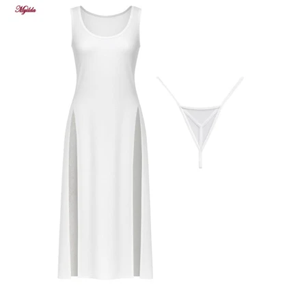 لباس خواب زنانه ماییلدا مدل توری کد 5529-LS53