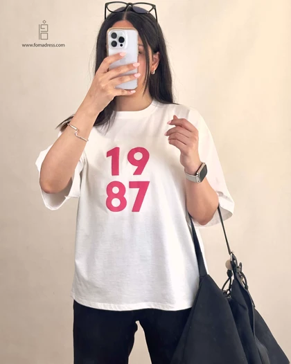 تیشرت باکسی طرح 1987