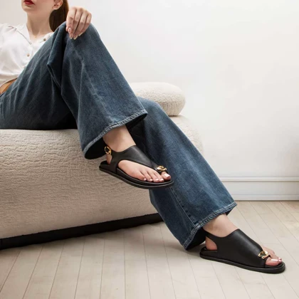 صندل لا انگشتی مدل C_مشکی کد 8152