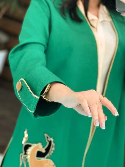 مانتو ژاکارد تیکه دوزی