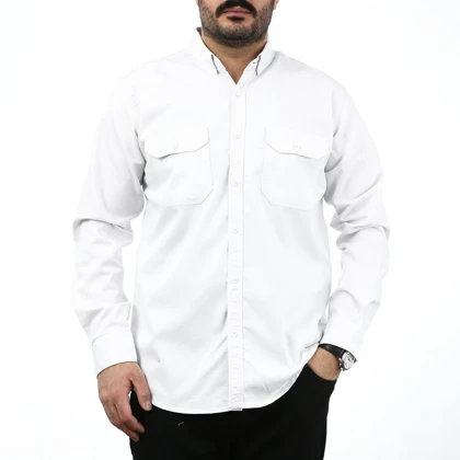 پیراهن آستین بلند کتان مردانه برند مد مدل 14104914