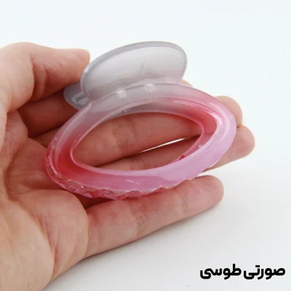 کلیپس دخترانه مدل بیضی ساده دو رنگ کوچک