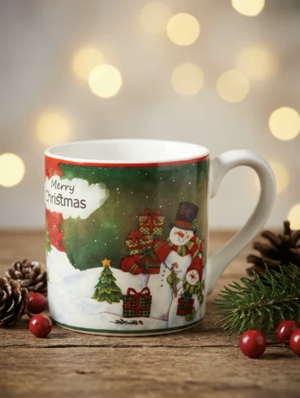 ماگ سرامیکی دسته دار طرح کریسمسی