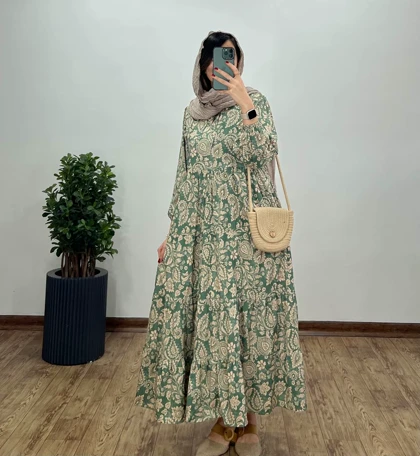 پیراهن بلند طرحدار مرسانا 7