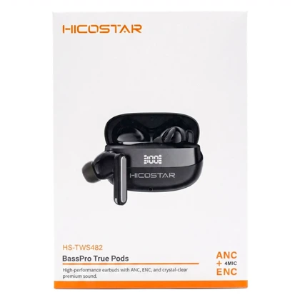 هندزفری بلوتوثی هایکواستار Hicostar مدل HS-TWS482 نویز کنسلینگ