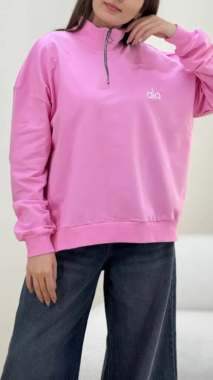 سویشرت نیم زیپ الو