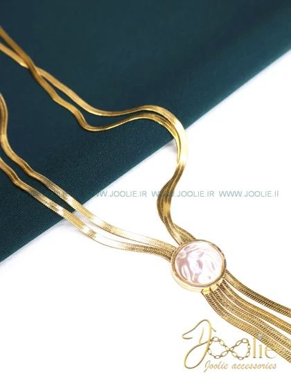 گردنبند زنانه طرح طلا مدل نشان کد N3128