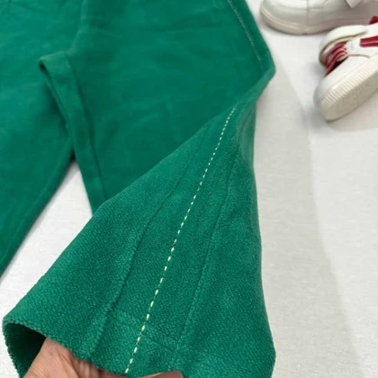 شلوار بچه گانه مخمل سبز اورجینال