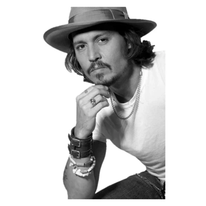 استیکر پارچه و لباس پاد آفرین مدل بازیگر جانی دپ Johnny Depp کد 3181