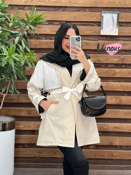 بارانی ترکیبی ژیله سفید