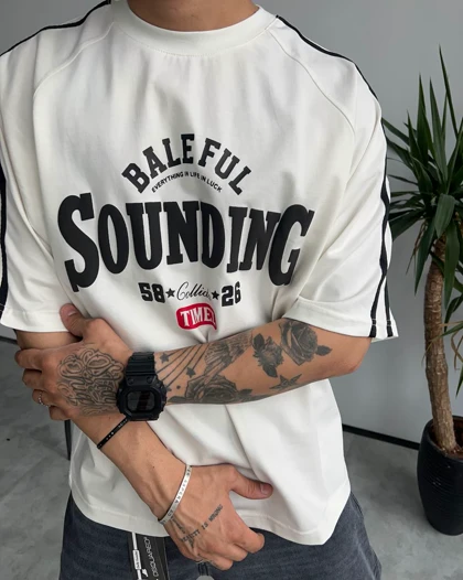 تیشرت یقه گرد SOUNDINGS رنگ سفید