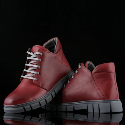 نیم بوت زنانه چرم یلسان مدل آلما کد 610-GN