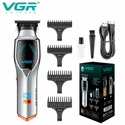 ماشین اصلاح و خط زن موی سر و ریش وی جی آر VGR مدل V-187 با تیغه سرامیکی