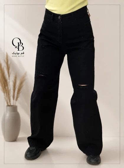 شلوار جین نیم بگ زاپ‌دار_2563