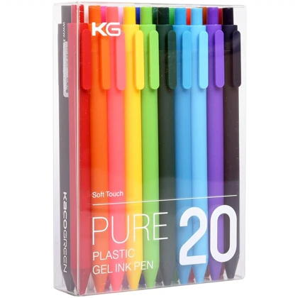 خودکار ژله‌ای کاکو (KACO K1015) نوک 0.5 میلی‌متری 20 عددی مدل Colorful
