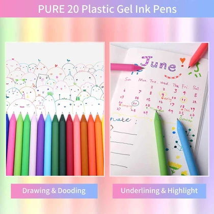 خودکار ژله‌ای کاکو (KACO K1015) نوک 0.5 میلی‌متری 20 عددی مدل Colorful