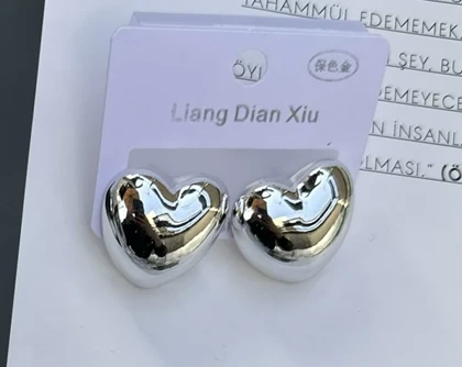گوشواره استیل نقره ای