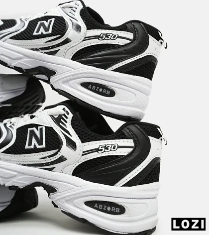 کفش کتانی مردانه و زنانه سفید مشکی NEW BALANCE 530