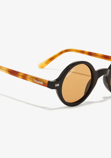 عینک آفتابی دی فرانکلین مدل D.franklin Ultra Light Round Black / Amber