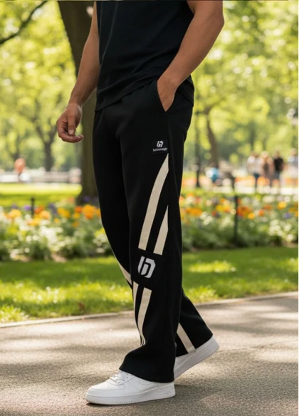 شلوار بنگال کش 2 نوار مدل shayan-مشکی