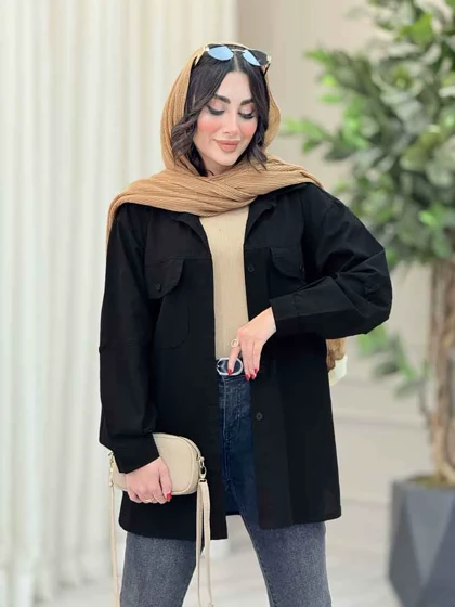 مانتو دو جیب پاکتی نفس