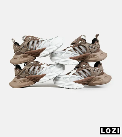 کفش کتانی مردانه و زنانه قهوه ای سفید ADIDAS performance x9000l4