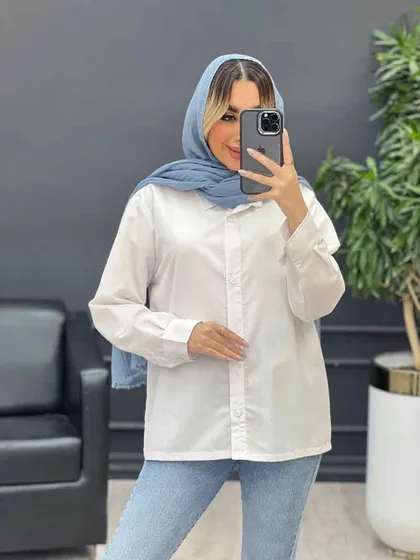 شومیز ساده سفید