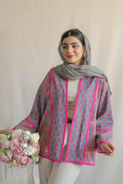 مانتو کتی نوا مانتو کتی شیک با پارچه باتیک هندی