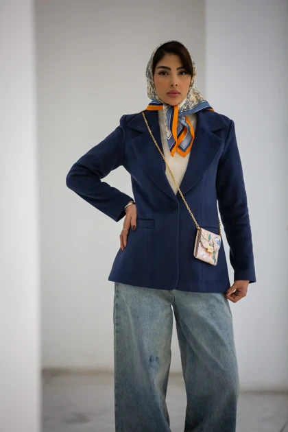 پالتو کت جناقی تک دکمه