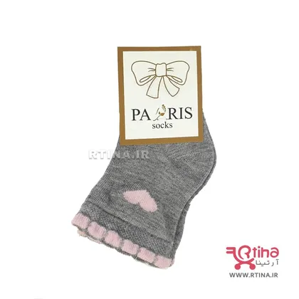 جوراب نوزادی دخترانه قلبی مدل paris