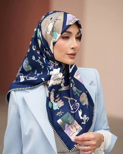روسری ابریشم توییل تک‌رنگ (قواره 100) 30280