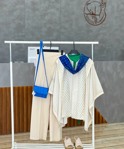 مانتو پانچ لینن نچرال کد 2738