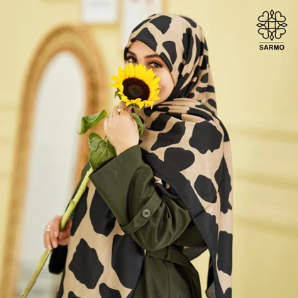 روسری نخ پنبه پلنگی