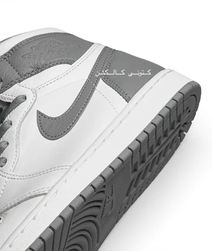 کتانی نایکی ایر جردن وان ساق‌دار سفید طوسی Air Jordan 1 Retro High OG Stealth