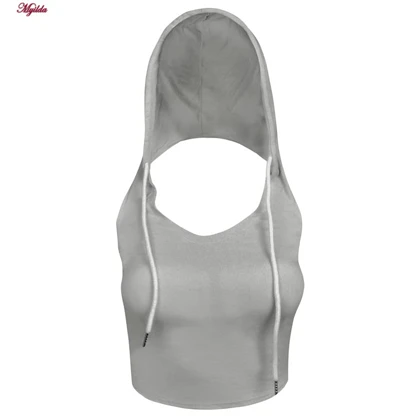 کراپ تاپ کلاه دار زنانه رنگ طوسی ماییلدا مدل 5260-259