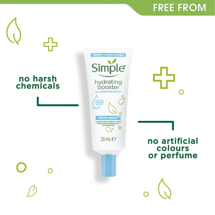کرم آبرسان صورت سیمپل مدل Hydrating Booster مناسب انواع پوست حجم 25 میلی‌لیتر