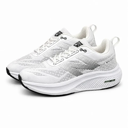 کتانی مردانه مدل رانینگ نیوبالانس سفید طوسی New BALANCE