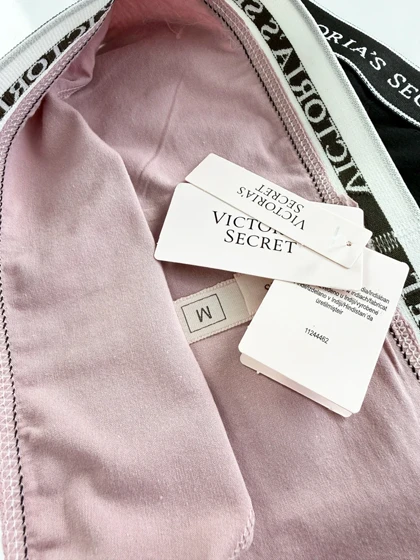 شورت اسلیپ زنانه نخ پنبه کمر کش ساده بسته 2 عددی ویکتوریا سکرت Victoria's Secret