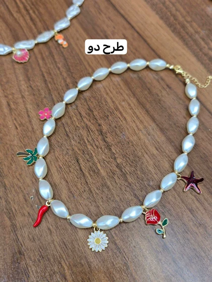 گردنبند صدف سیمین