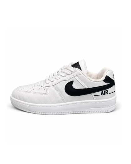 کفش کتانی مردانه زنانه و بزرگ پا مدل ایرفورس سفید مشکی Nike Air Force
