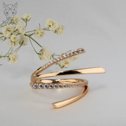 انگشتر مدرن لاکچری گلد ژوپینگ