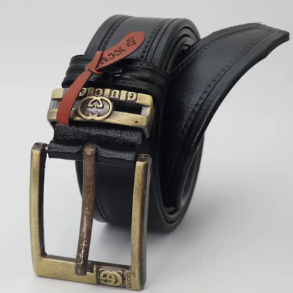 کمربند مردانه چرم مصنوعی گوچی Gucci طراحی اسپرت مجلسی با چاپ دو دوخت کد 30459