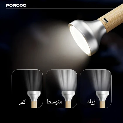 چراغ قوه شارژی پرودو مدل Birch-190 ظرفیت 1500 میلی آمپر ساعت