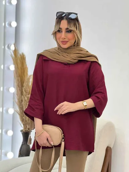 مانتو جلو بسته یقه دار